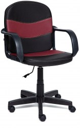 Кресло компьютерное Багги (Baggi) черный/бордо
